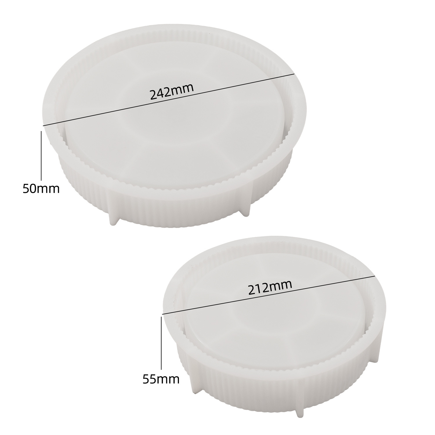 diy滴胶石膏水泥蜡烛杯收纳碗花纹收纳托盘蜡烛容器硅胶模具详情1