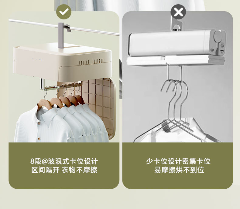 跨境外贸抽拉式烘衣机智能遥控便携式烘干机家用小型折叠干衣机宿舍P52详情7