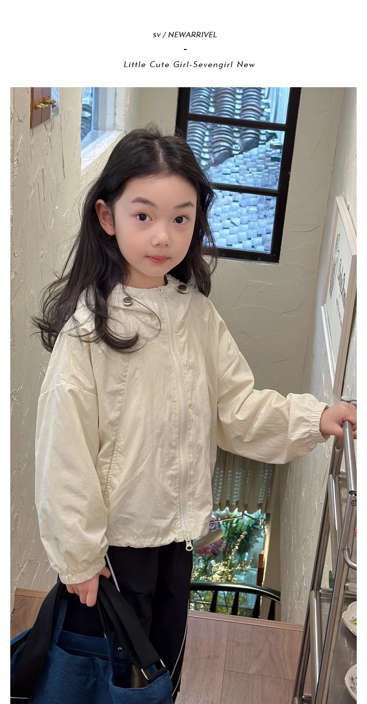女童韩版薄款风衣外套2025春装新款儿童百搭休闲连帽防晒冲锋衣潮详情15