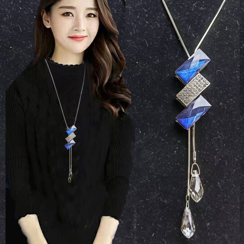 跨境合金毛衣链女高级感轻奢长项链时尚百搭流苏秋冬服装配饰挂件详情15