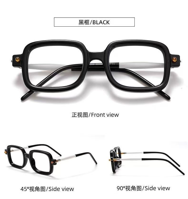 New fashionable business square anti-blue light reading glasses, versatile plain light glasses, dual-purpose for both near and far vision, eye-protecting presbyopia glasses pic 11