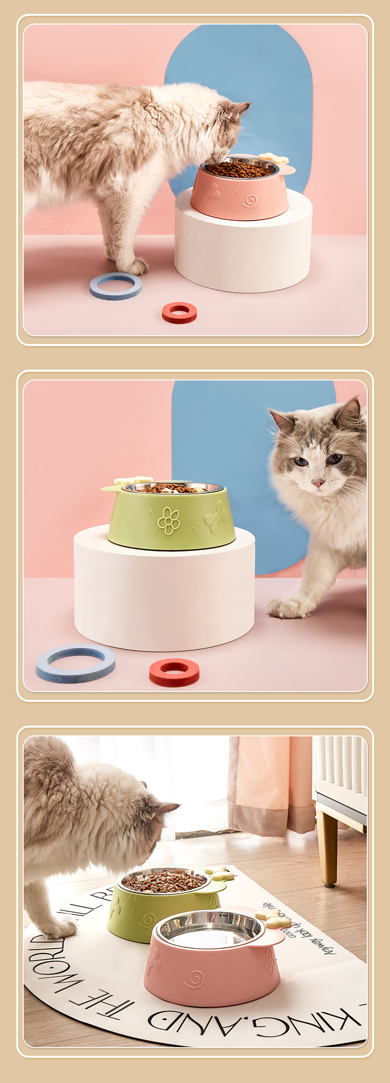 Pet stainless steel single bowl, super large capacity, dog bowl, anti-slip and anti-knock bottom, cat bowl, water dispenser, pet bowl wholesale pic 9