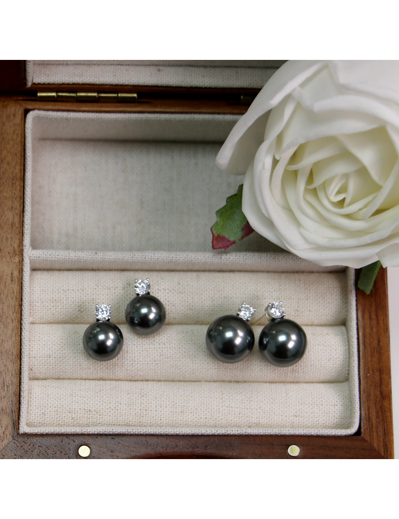 2024 Little Sweet Potato, Australian White, True Hemp, Lavender 5A, Zircon, Princess Diana, Shi Family Pearl 925, Pure silver Stud earrings, perfectly round pic 32