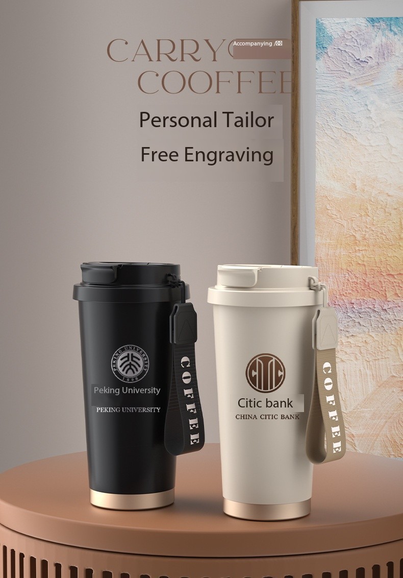 The new Lily of the Bell high appearance level insulated cup, seamless inner liner, double-drinking coffee cup, 316 stainless steel ceramic inner liner, water cup pic 26