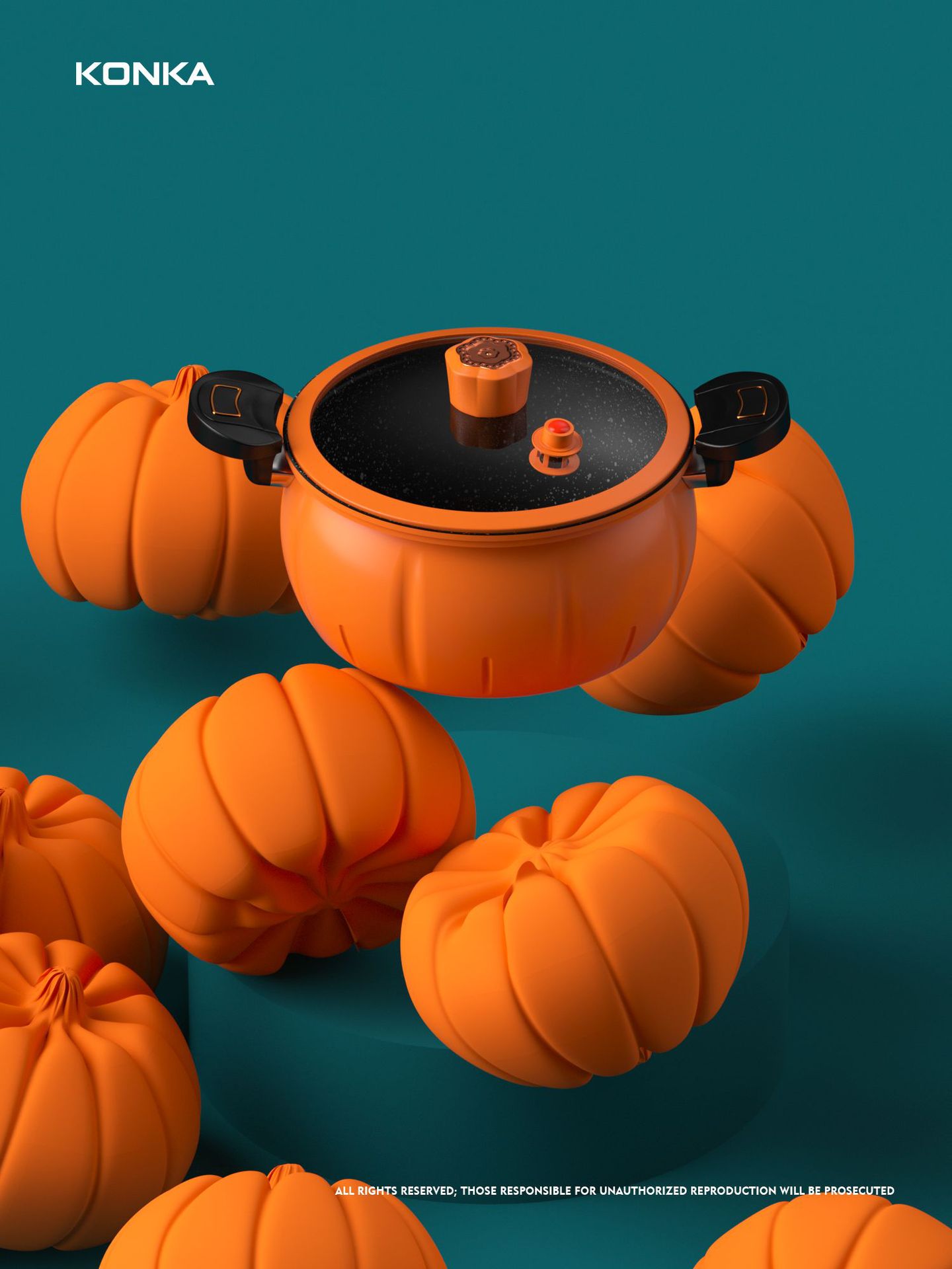 康佳南瓜锅家用大容量微压锅厨房炖煮锅煲汤锅麦饭石不粘锅礼品锅详情20