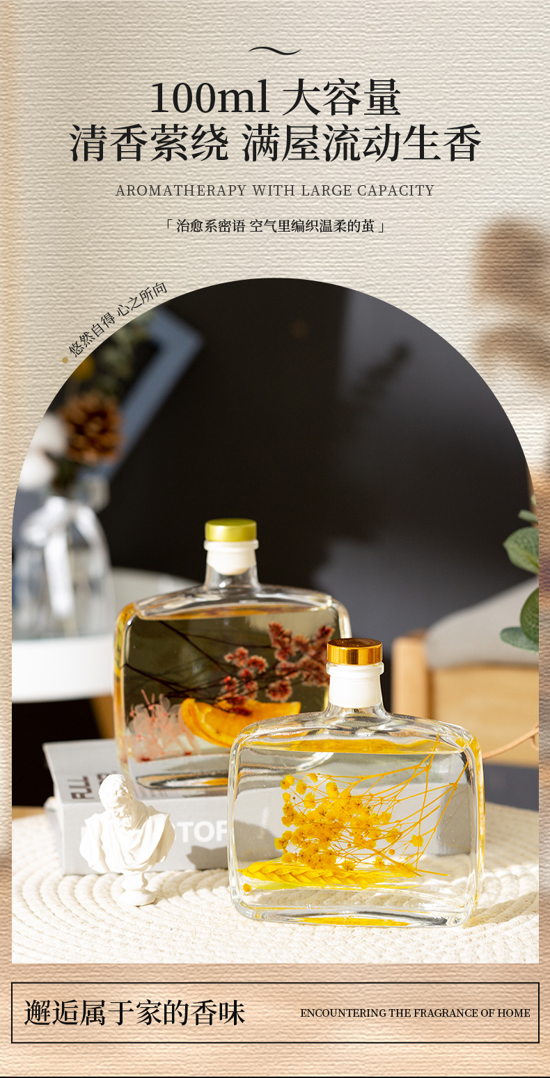 New flat bottle essential oil aromatherapy for bedroom, office and hotel deodorizing fragrance display, fresh and long-lasting perfume aromatherapy pic 10