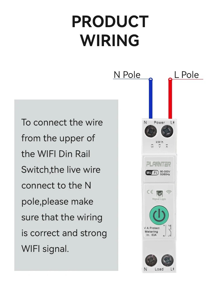 WIFI涂鸦智能断路器测量无线遥控开关PLVA1-63 1P用于智能家居详情10