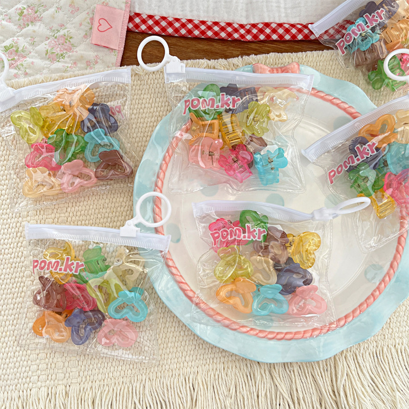 新款儿童果冻色迷你儿童小抓夹不伤发宝宝发抓可爱女童糖果色发夹详情2