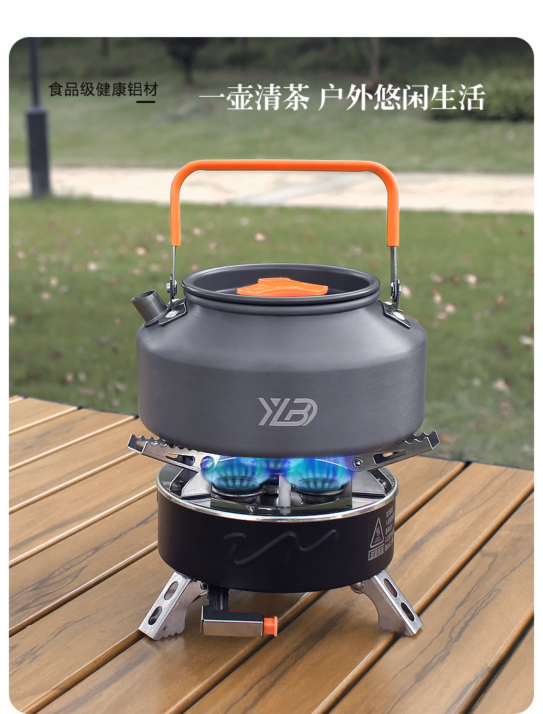 Outdoor camping equipment, picnic kettle, pot, cookware, portable aluminum alloy tableware, hiking and camping supplies pic 3