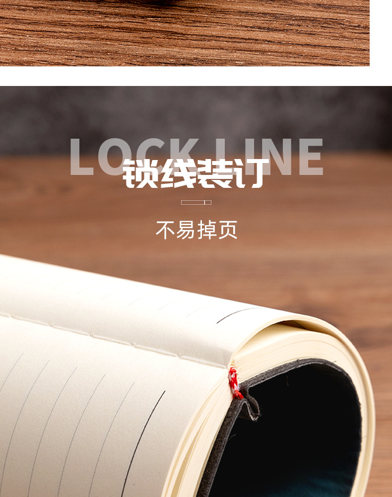 Thickened A5 notebook set custom logo business B5 meeting record book PU sheepskin notebook wholesale pic 19