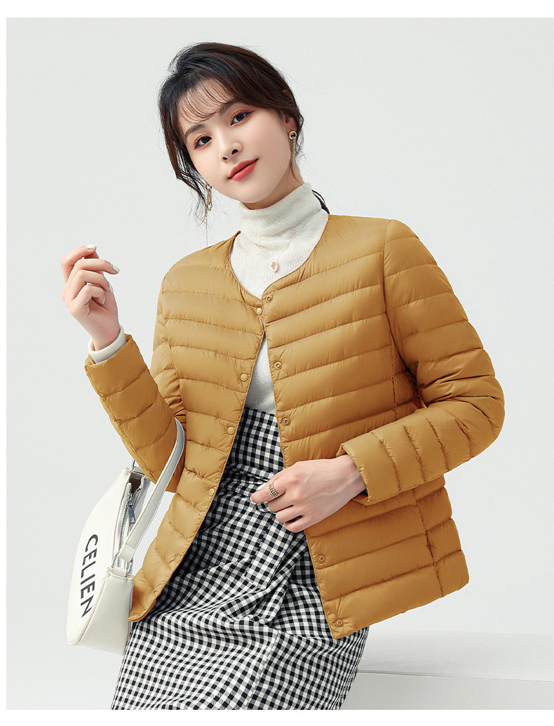 2025跨境新款轻薄羽绒服外套女秋冬羽绒服内胆轻型薄款时尚保暖详情40