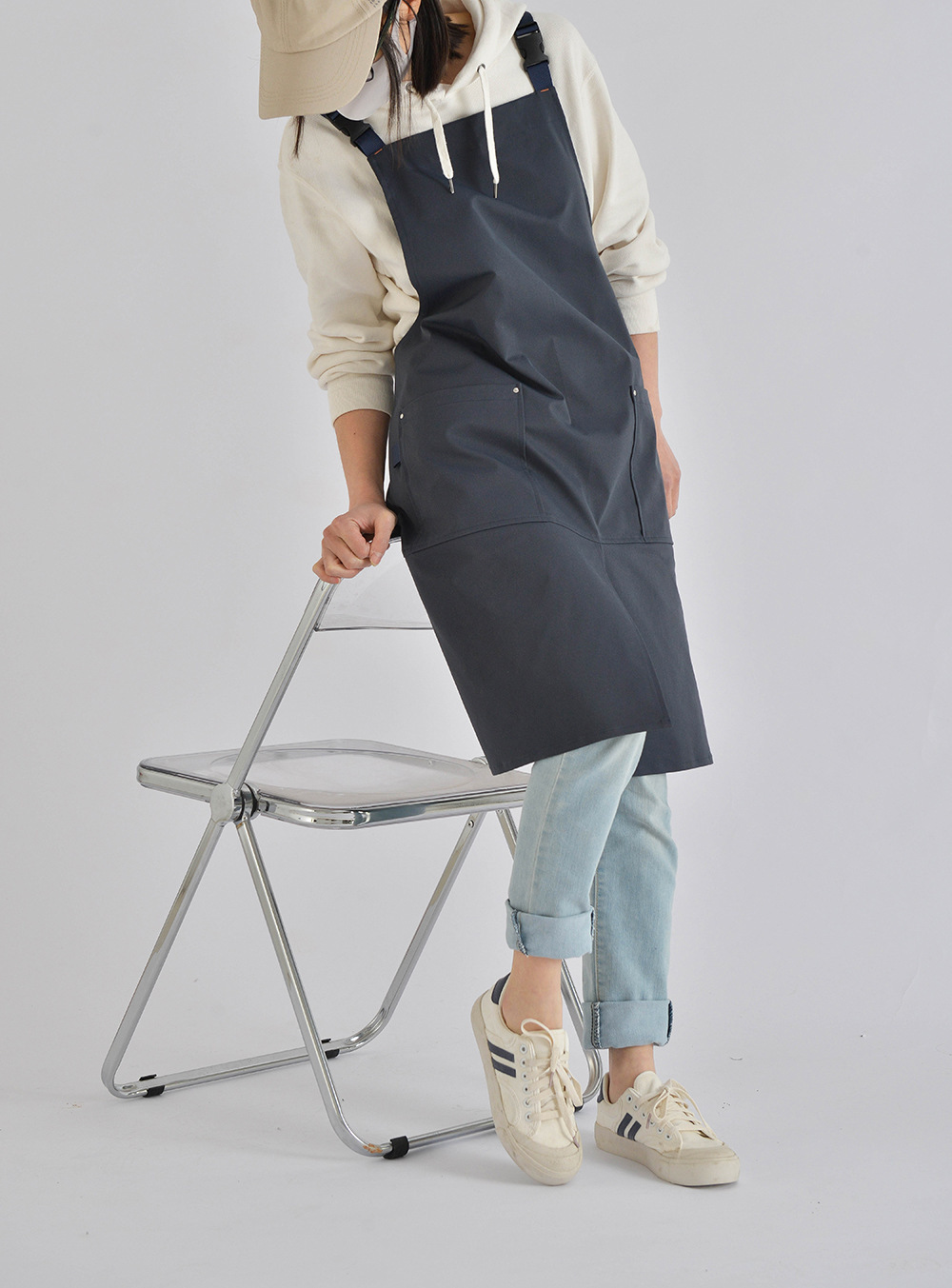 外贸工厂韩日防水式咖啡餐厅帆布围裙罩衣工作服围兜纯棉厨房制服详情33