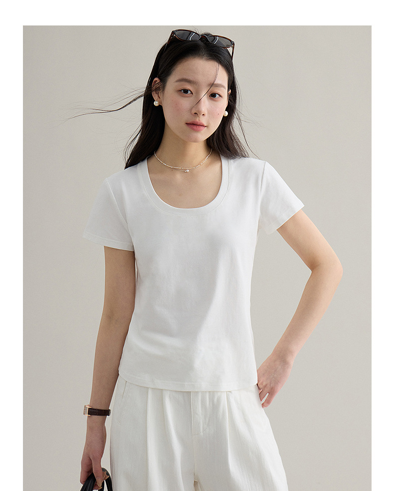 【 Blockbuster B: Super Comfortable Double-collar T-shirt with Upgraded Fabric 】 Spring short-sleeved T-shirt pic 27