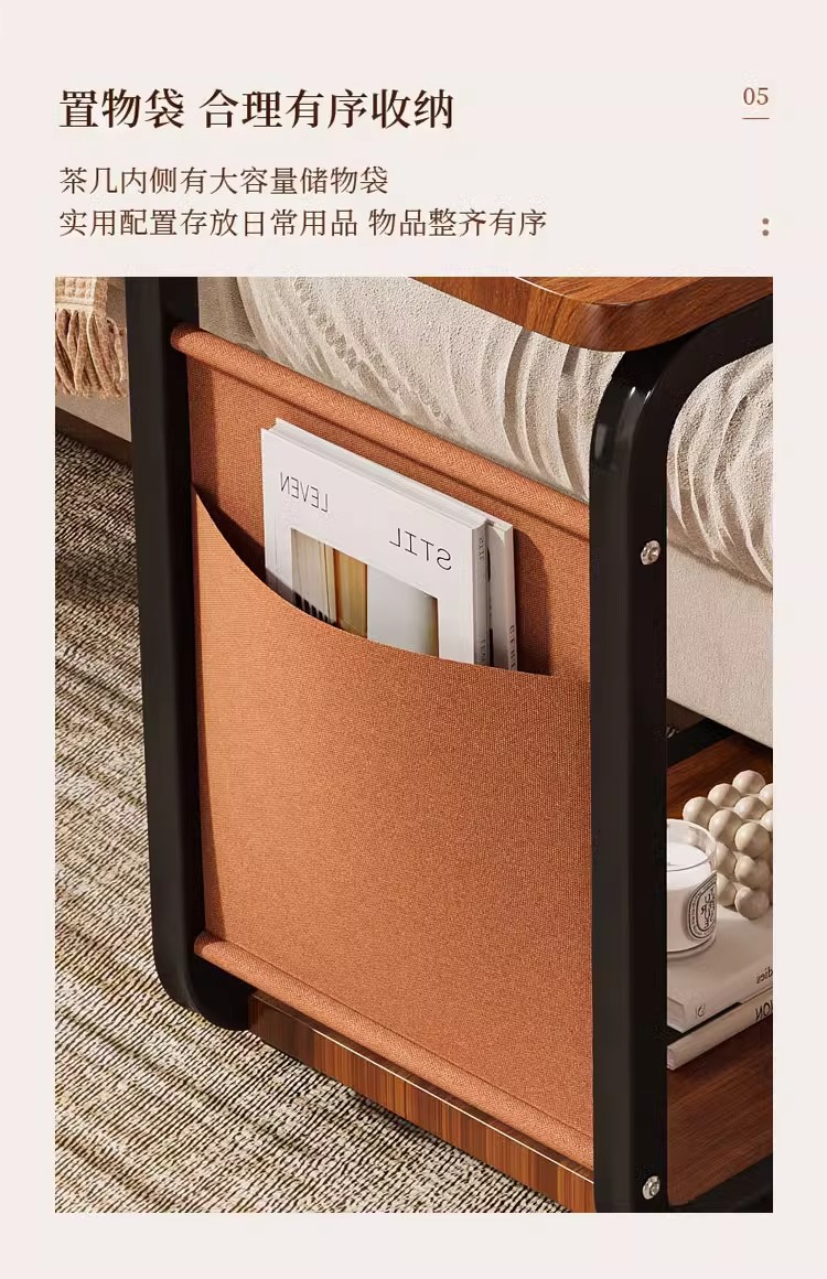 The new side table, movable trolley, sofa side cabinet, simple and modern living room coffee table, storage rack and mini bedside table pic 14
