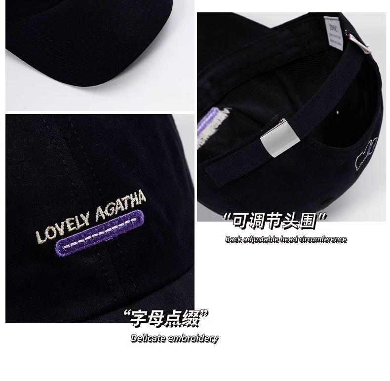 品牌【森多娜】休闲帽 通勤款 新款ins粉色棒球帽子女春夏天韩版时尚百搭字母学生鸭舌帽批发详情5