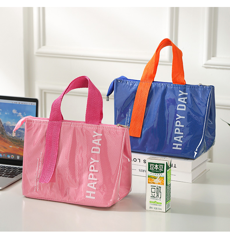 Large-capacity bento bags, student and office worker lunch box bags, outdoor picnic thickened aluminum foil portable insulated bags pic 21