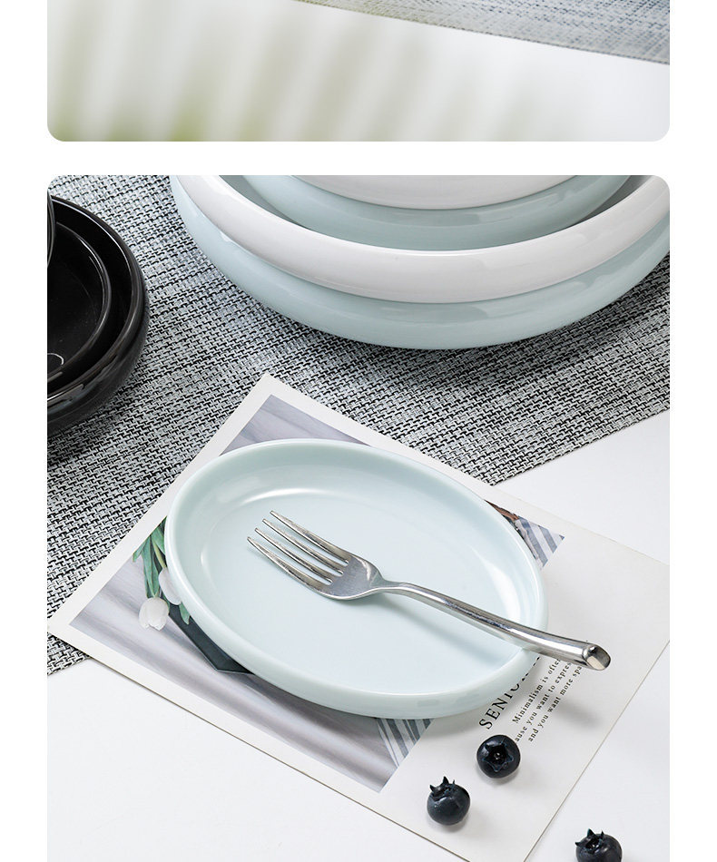 Melamine imitation porcelain small plates, Korean-style round small dish plates, snack plates, creative cold dish small plates for hotel restaurants, commercial use pic 13