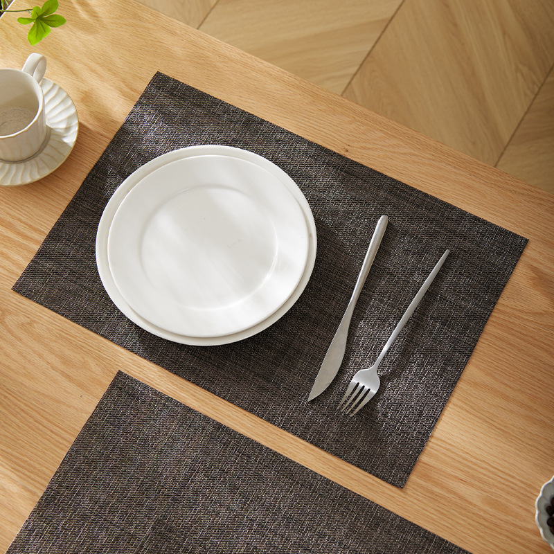 日式简约餐垫西餐垫家用酒店桌垫餐桌垫杯垫碗垫编织防烫隔热垫详情8