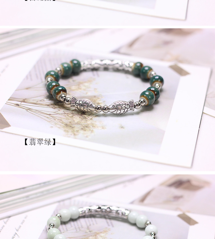 夜市配饰景德镇饰品陶瓷手串手工串珠手链小众高级感不掉色女夏季详情7