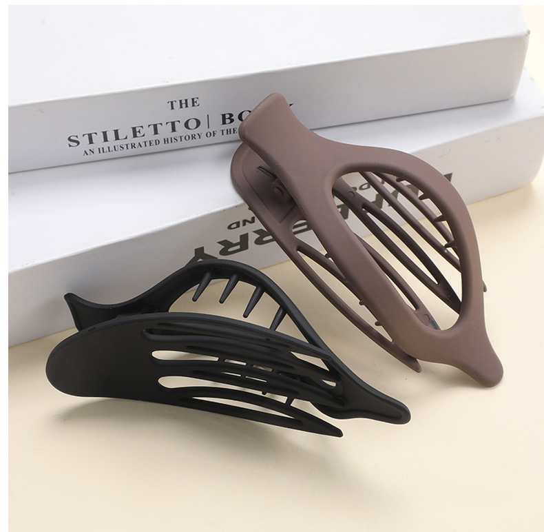 冠洋亚马逊磨砂椭圆发夹时尚大号发量多盘发鸭嘴夹高级感跨境发饰详情8