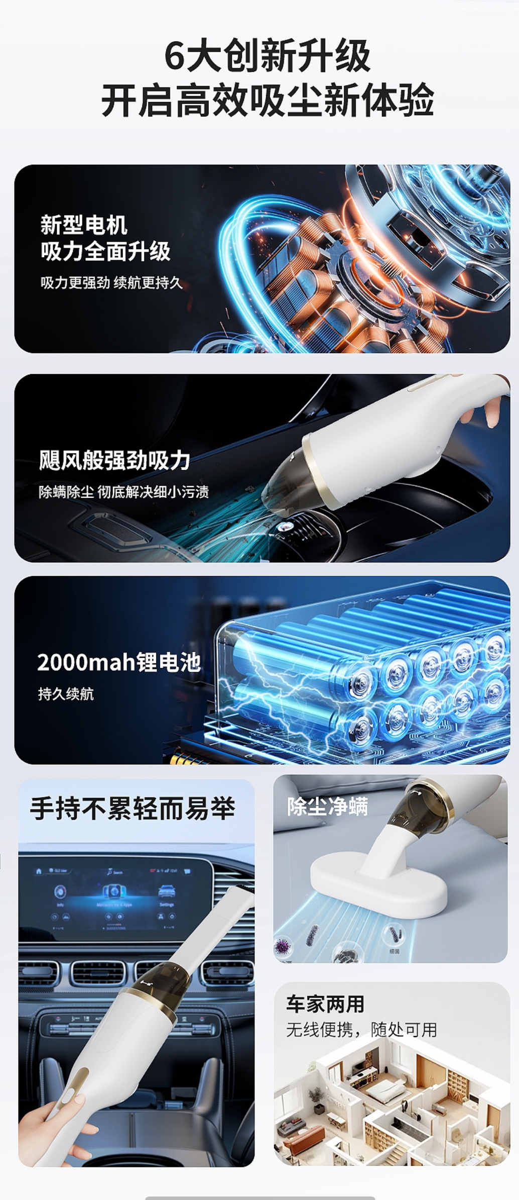 车家两用手持吹风吸尘除螨大吸力线充车载小型便携大功率吹尘器5详情19