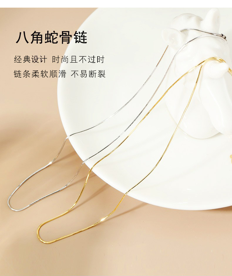 S925纯银项链配饰女银饰蛇骨链意大利轻奢高级感饰品跨境批发青岛详情5