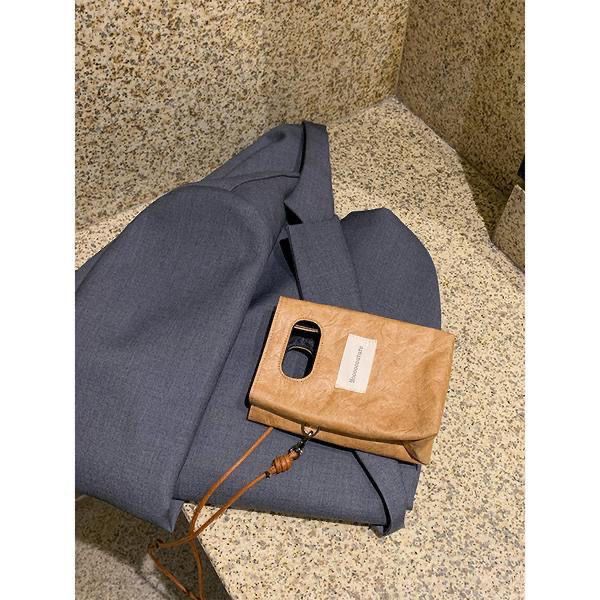 网红爆款小众复古杜邦纸mini手机包单肩斜挎包手提牛皮纸包超耐用详情13