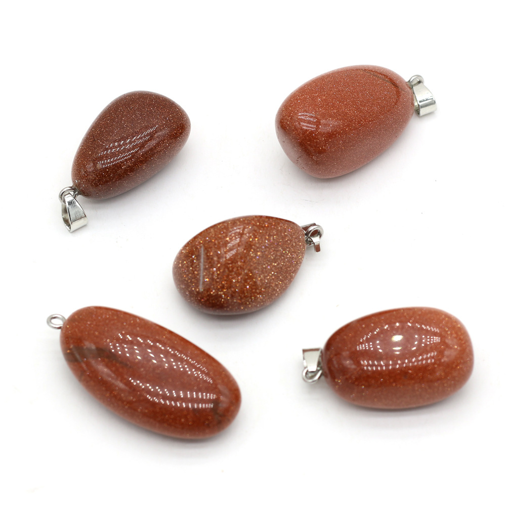 Cross-border exquisite natural stone irregularly shaped pendants, DIY jewelry accessories, handcrafted earrings and necklaces, wholesale and production pic 2