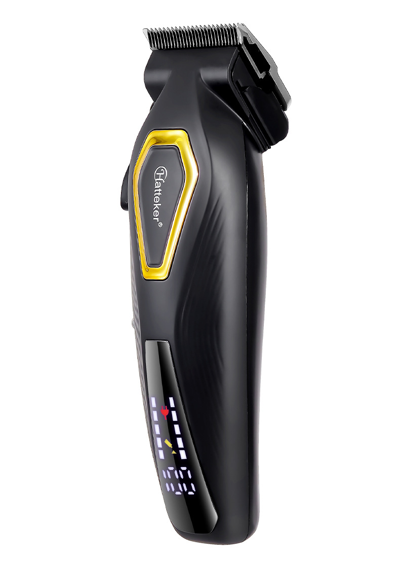 HATTEKER electric hair clipper, brushless motor, electric clipper, high-power digital display hair salon razor, clipper, charging base, clipper pic 14