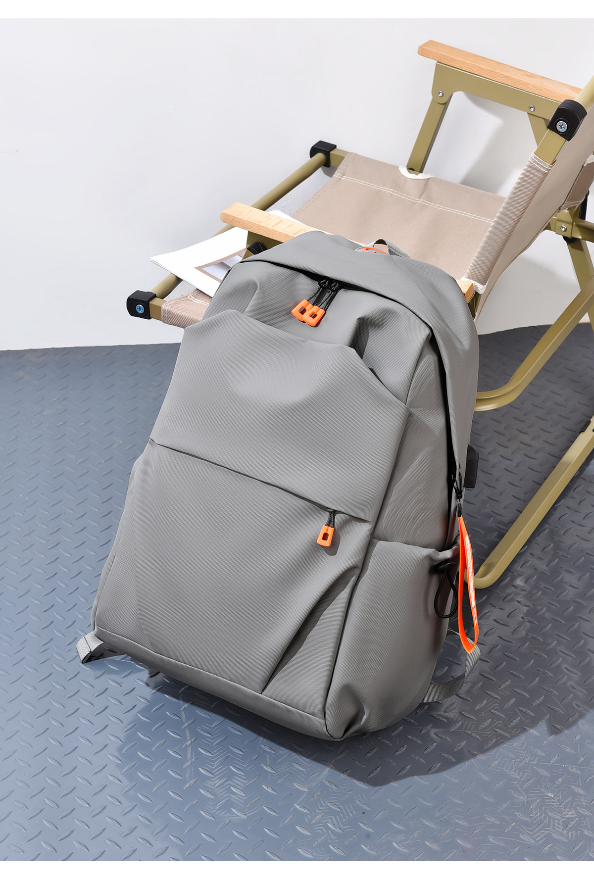 纯色休闲背包双肩包男女简约运动双肩背包通勤潮轻便旅行背包批发详情21