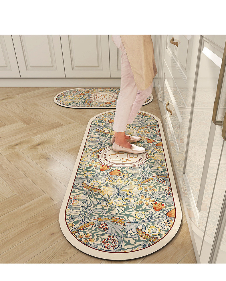 Best-selling American diatom mud floor MATS, kitchen MATS, anti-slip and water-absorbing bathroom MATS, dirt-resistant and washable, cross-border temu labeled pic 8