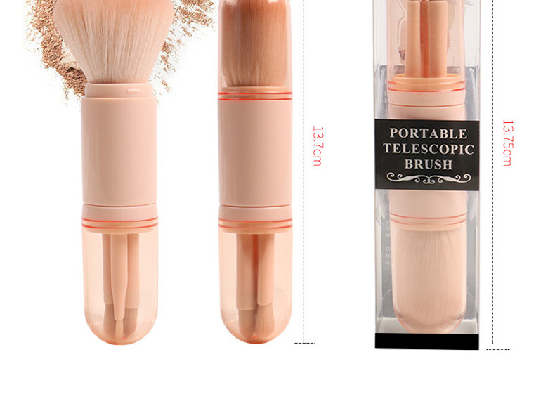 Mini extendable makeup brush, skin tone extendable makeup brush, portable makeup brush pic 13