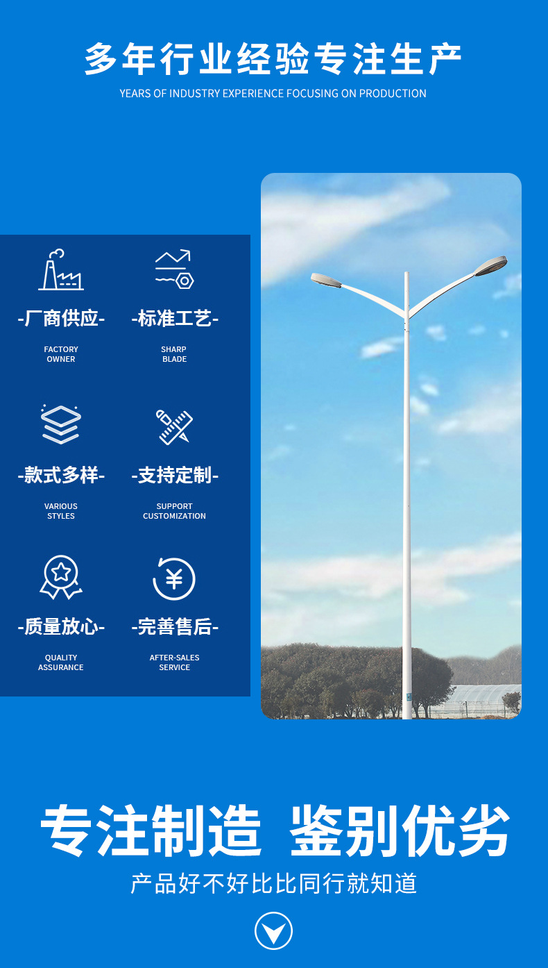 太阳能路灯 LED市电路灯 新农村4米6米8米路灯头 LED模组路灯套件详情5