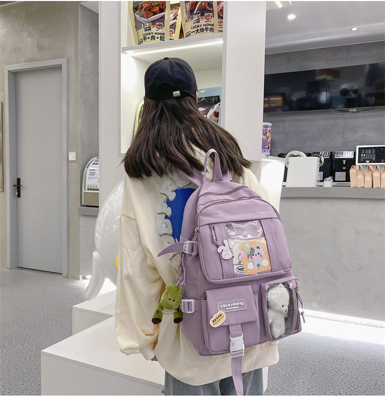 书包初中女生双肩包女痛包大容量小学生日系高中生背包中学生肩包详情6