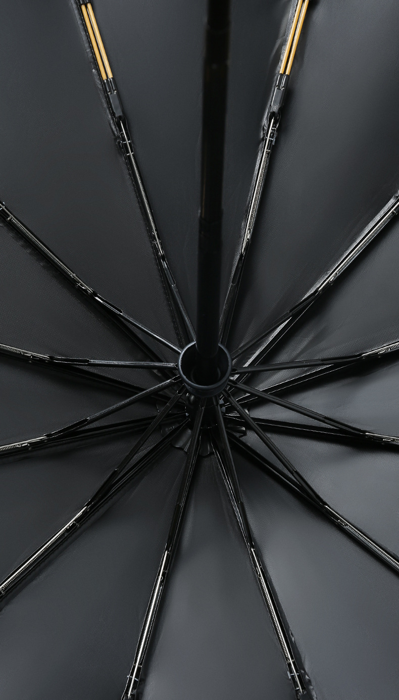 工厂直销加大双人遮阳伞升级24骨抗风暴防晒伞黑胶50+自动晴雨伞详情14