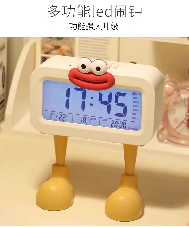 闹钟学生专用起床神器桌面钟表初中生儿童智能2024新款电子小时钟详情1