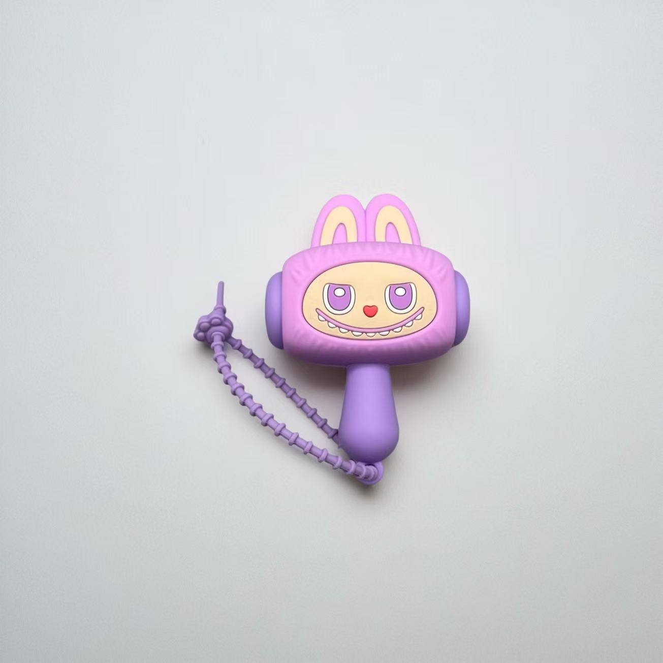 Silicone Sanrio hammer keychain pendant that makes sound when shaken. Cute cartoon and stress-relieving schoolbag doll pendant pic 8