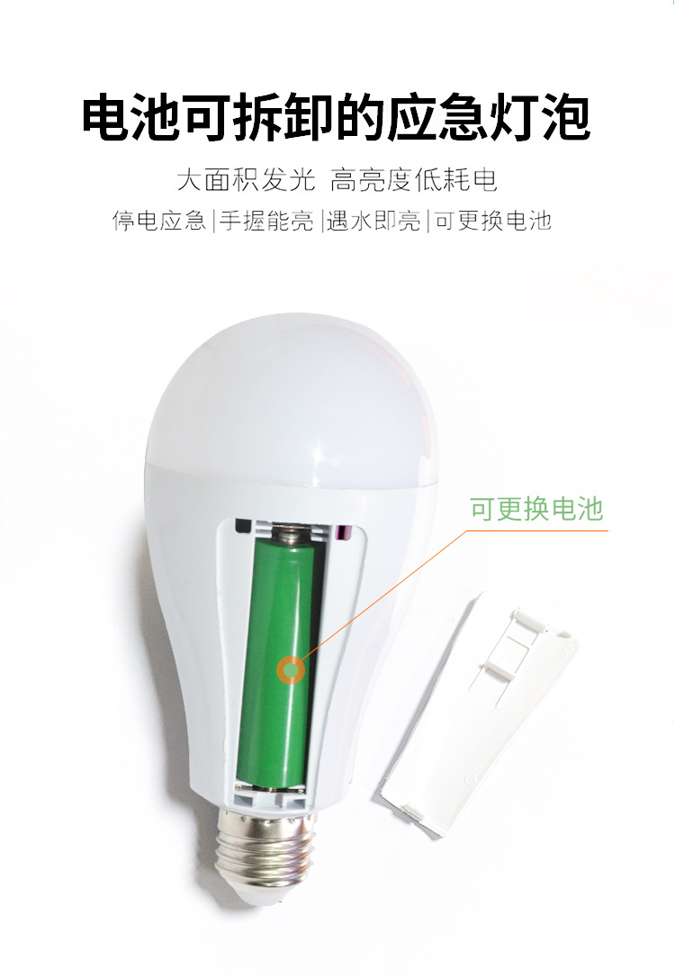 Jiuliang DP intelligent constant current emergency bulb, ambient light, fire light, 12V waterproof and dustproof pic 20
