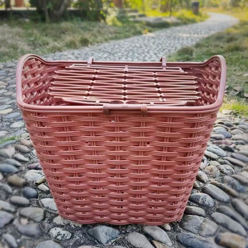 通勤自行车编织车筐电动车公路车车篓通用骑行配件车篮子加厚前筐详情19