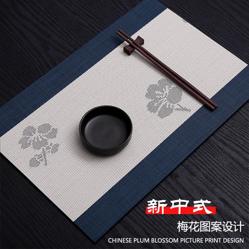 跨境中式隔热防烫耐高温防水PVC餐垫家用锅垫西餐桌垫子碗盘茶杯详情9