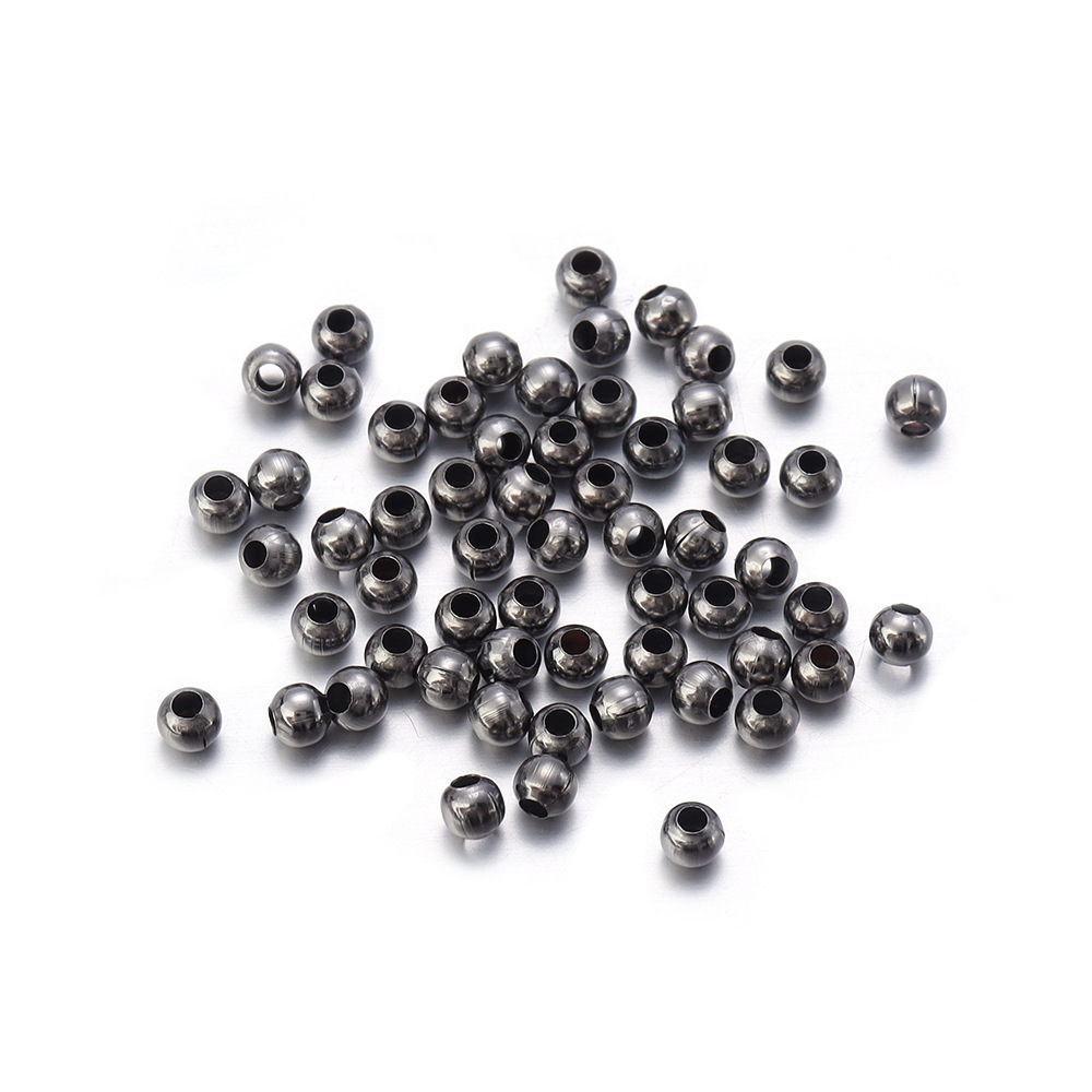 多规格电镀铁圆珠多色直孔圆珠隔珠金珠定位珠散珠diy饰品材料详情9