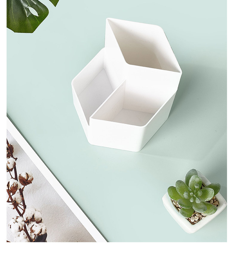 学生笔筒收纳盒塑料文具创意多功能桌面化妆刷桶收纳筒日式办公室详情13