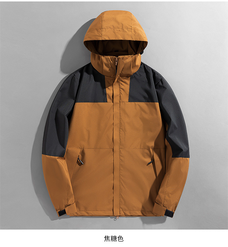 厂家北脸春秋薄款户外单层情侣冲锋衣男士防风防水外套女潮服定制详情14