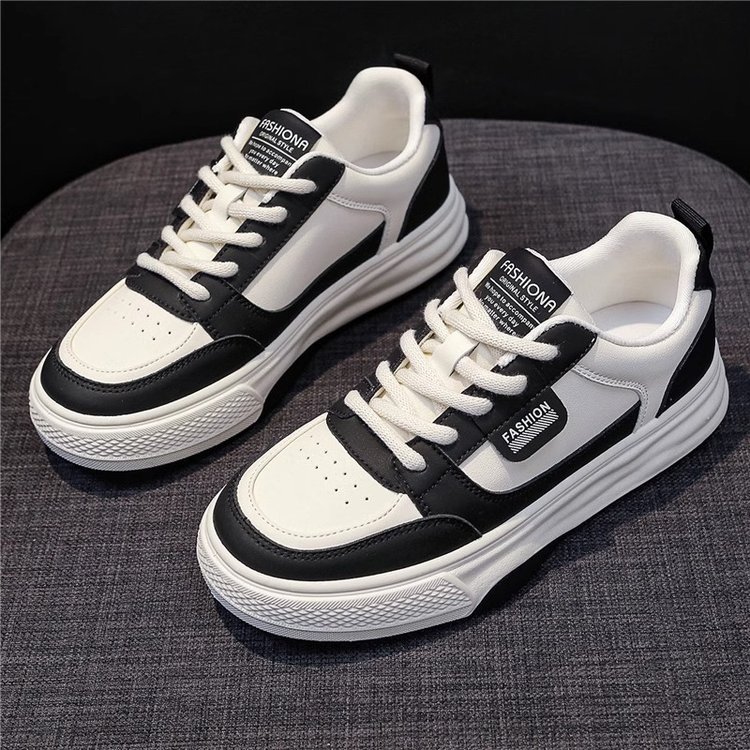 爆款皮面小白鞋女2024秋季新款鞋子百搭女鞋厚底板鞋休闲鞋运动鞋详情7