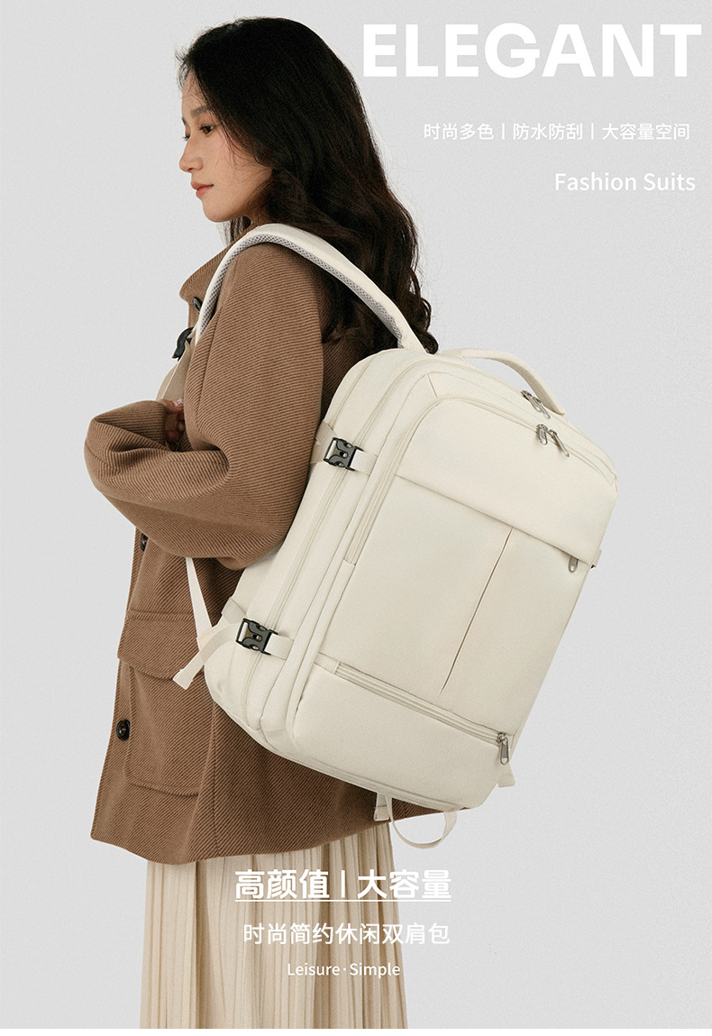 2025 New cross-border casual backpack for both men and women, a multi-functional telescopic handle computer backpack pic 1