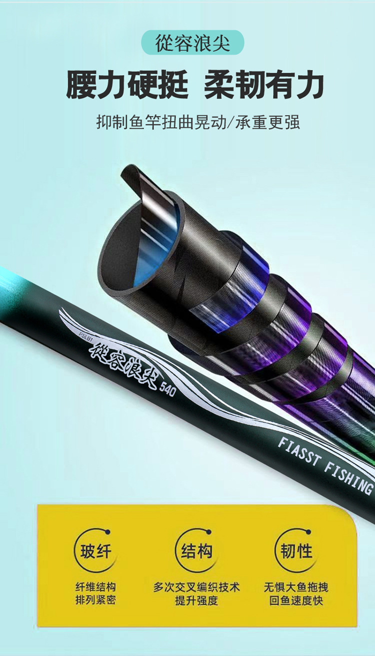 Leisurely wave tip fishing rods, stream rods, waterfront crucian carp rods, fishing rods, hand rods, platform fishing rods, short section stream rods, wholesale fishing pic 6