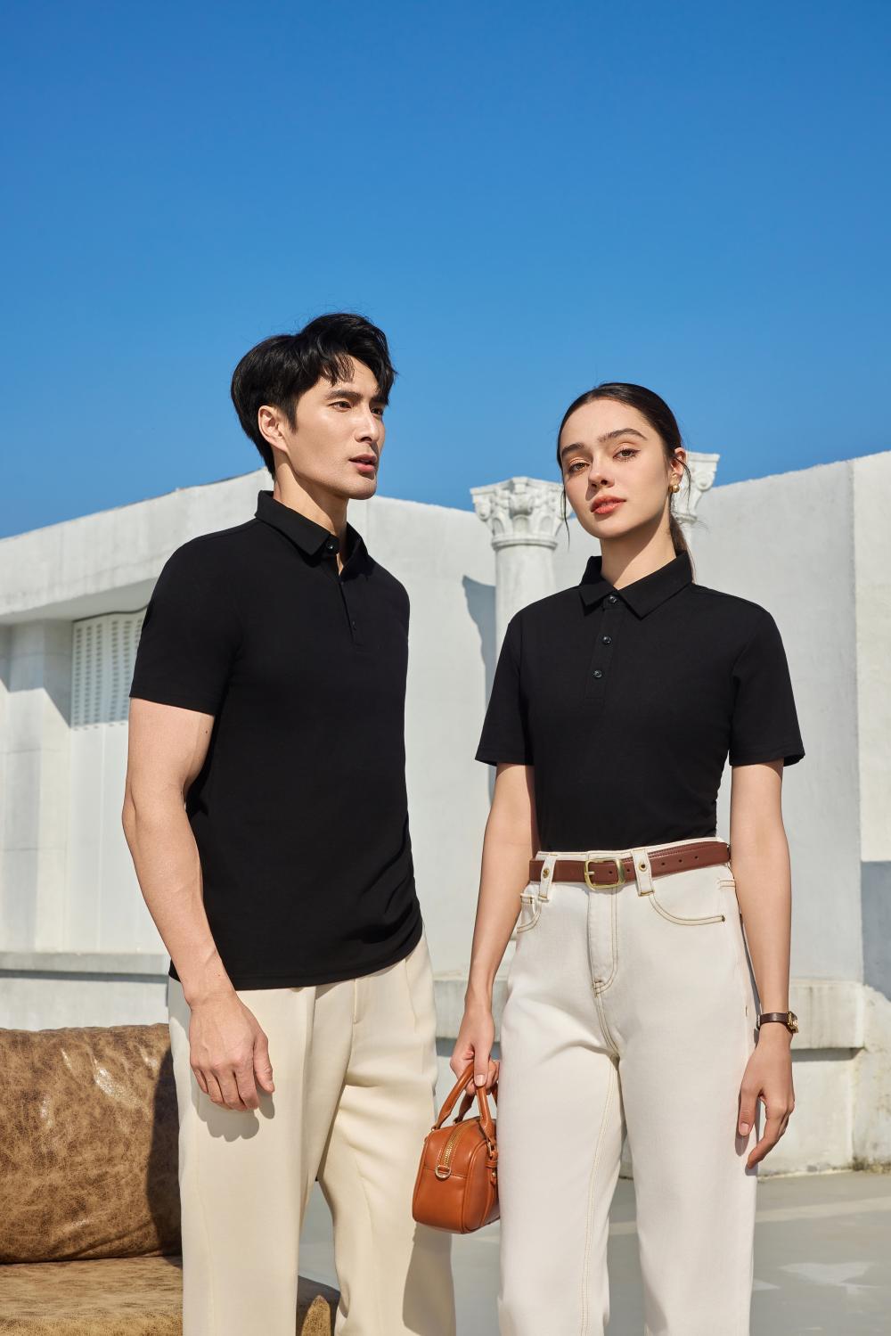 Polo衫女短袖时尚棉T上衣 Polo领连衣裙详情24