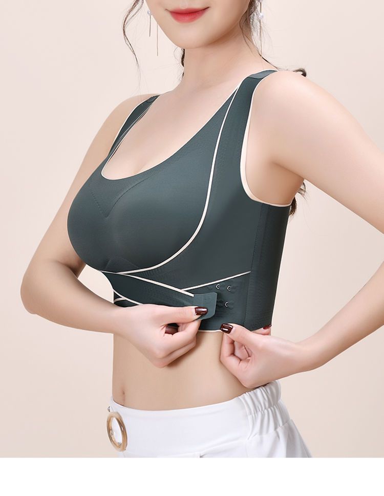 美背运动内衣女无钢圈前扣聚拢小胸防下垂收副乳胸罩冰丝无痕文胸详情20