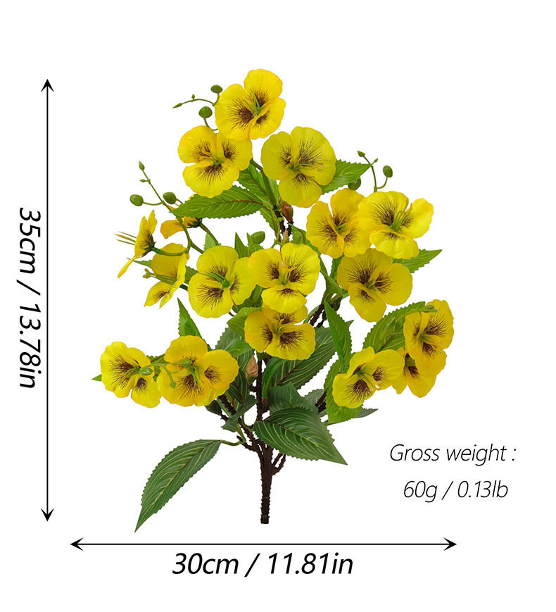 Artificial flowers such as pansies, butterfly flowers and cat face flowers are beautiful and easy to maintain for home living room desktop decoration pic 1