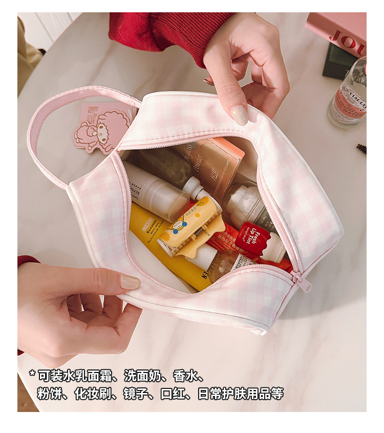 日系简约甜美三丽鸥化妆包高颜值圆点可爱卡通百搭便携手拿收纳包详情9